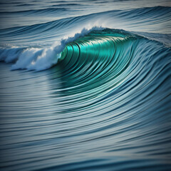 Serene water wave texture background in shades of blue and green.