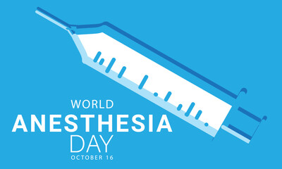 World Anesthesia day. background, banner, card, poster, template. Vector illustration. - obrazy, fototapety, plakaty
