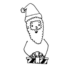 Digital png illustration of santa claus on transparent background