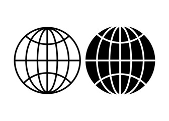 Globe icon vector line art design. Globe icon vector art.