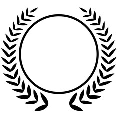 Laurel wreath award badge 