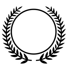 Laurel wreath award badge 