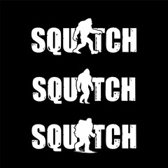 Sasquatch bigfoot logo silhouette vector design
