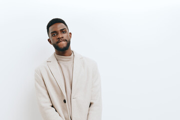 male man american portrait guy african look african background fashion american expression black