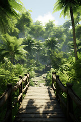 Tropical forest in the jungle. 