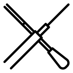 Cane Pole line icon
