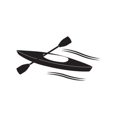 kayaking vector icon