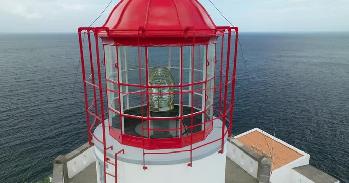 Arnel lighthouse aerial Sao Miguel Azores