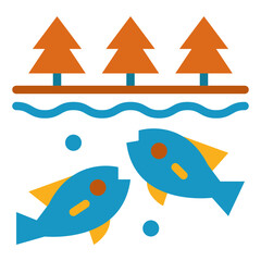 Fishs flat icon