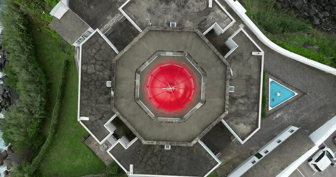 Arnel lighthouse aerial Sao Miguel Azores