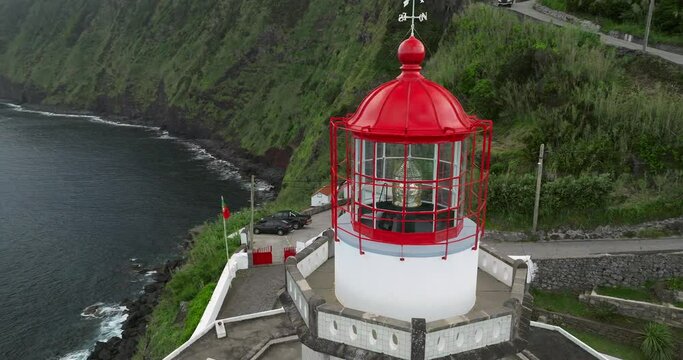 Arnel lighthouse aerial Sao Miguel Azores