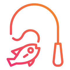 Fishing gradient icon