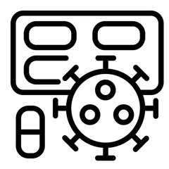 Obraz premium Antivirus line icon