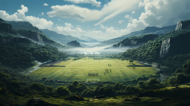 View of the playing field, AI generated Image