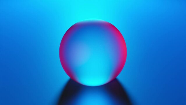 Orange and blue sphere. Computer generated 3d render