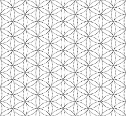 Flower of life seamless pattern, vector. Ornate background. 