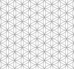 Flower of life seamless pattern, vector. Ornate background. 