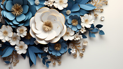 Obraz na płótnie Canvas Flower arrangements, wedding template design, AI generated Image