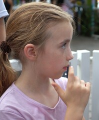 portrait of a child thinking