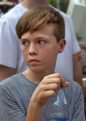 portrait of a child looking away