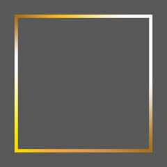 Coloured golden photo or mirror frame for background or element to use as a creative asset or template. Illustration drawing for backgrounds or other uses. 