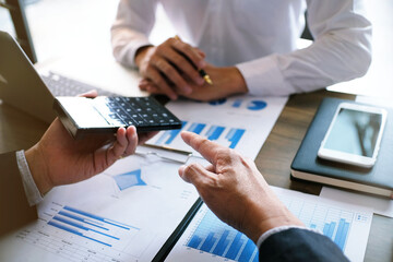 Business People Meeting Design Ideas professional investor working new start up project. Concept. business planning in office