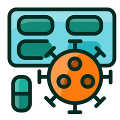 Obraz premium Antivirus filled outline icon
