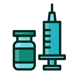 Syringe filled outline icon