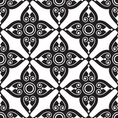 Black and white pattern seamless.  black and white seamless pattern. ornamental pattern