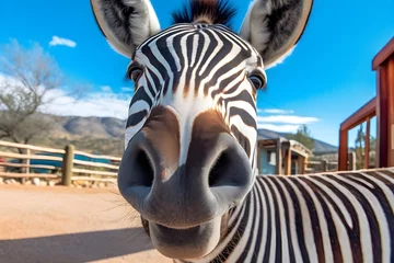 Foto op Canvas cute photo of a zebra © Angah