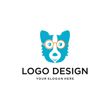 Cat Geek Creative Logo Design Vector