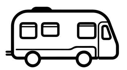 Camper outdoors icon