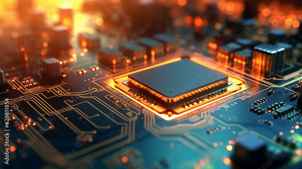 Wall mural chip technology of an artificial intelligence computer