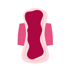 Menstrual flow rate, sanitary pad with blood Illustration 