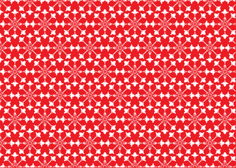 pattern with red star. Vector vintage damask pattern design. Tender design for gift wrappers, wallpaper, wrapping paper