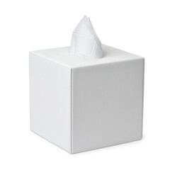 White square tissue dispenser box