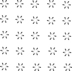 Black and white icons set collection of asterisk stars.