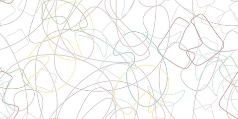 Chaotic Simple Seamless Pattern Textile One Line