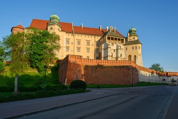 Fototapeta na wymiar Wawel castle landmark in Krakow Poland.
