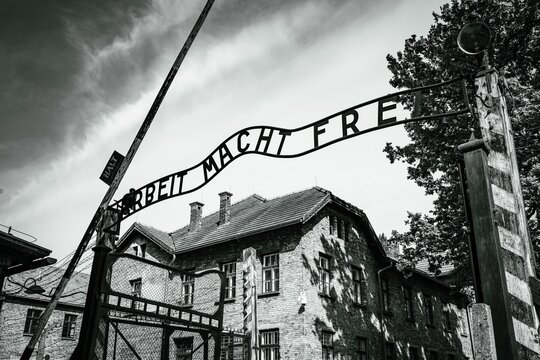 OSWIECZIM, POLAND - MAY 22, 2023: Concentration camp Auschwitz in Poland