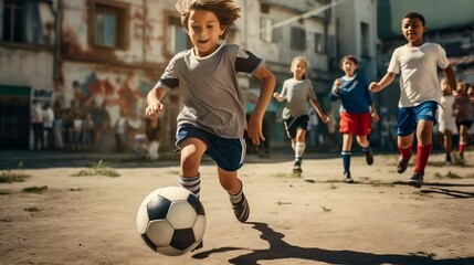 Global participation: Kids and young adults unite in soccer