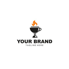 cup shaped coffee cup logo for your restaurant and coffee shop