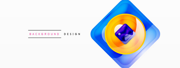 Abstract background design showcasing glossy glass geometric shapes in meticulously crafted vector composition wtih polished and contemporary visual experience