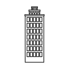 Skyscraper icon vector. Building illustration sign. high-rise building symbol. architecture logo.