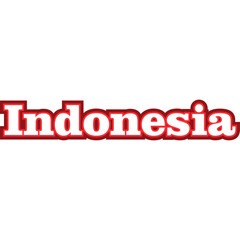 Fototapeta na wymiar Indonesia Typography Element-06