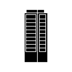 Skyscraper icon vector. Building illustration sign. high-rise building symbol. architecture logo.