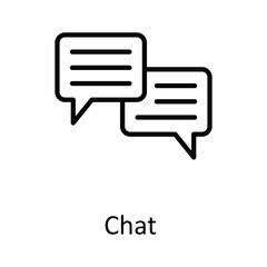 Chat  Vector outline Icon Design illustration. Education Symbol on White background EPS 10 File