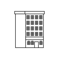 Skyscraper icon vector. Building illustration sign. high-rise building symbol. architecture logo.