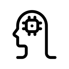Editable artificial brain vector icon. AI technology, artificial intelligence, computer. Part of a big icon set family. Perfect for web and app interfaces, presentations, infographics, etc