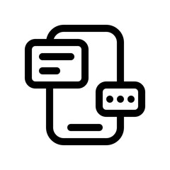 Editable text message, chat bot vector icon. AI technology, artificial intelligence, computer. Part of a big icon set family. Perfect for web and app interfaces, presentations, infographics, etc